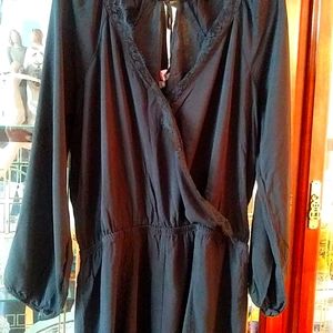 Express Black one piece shorts romper